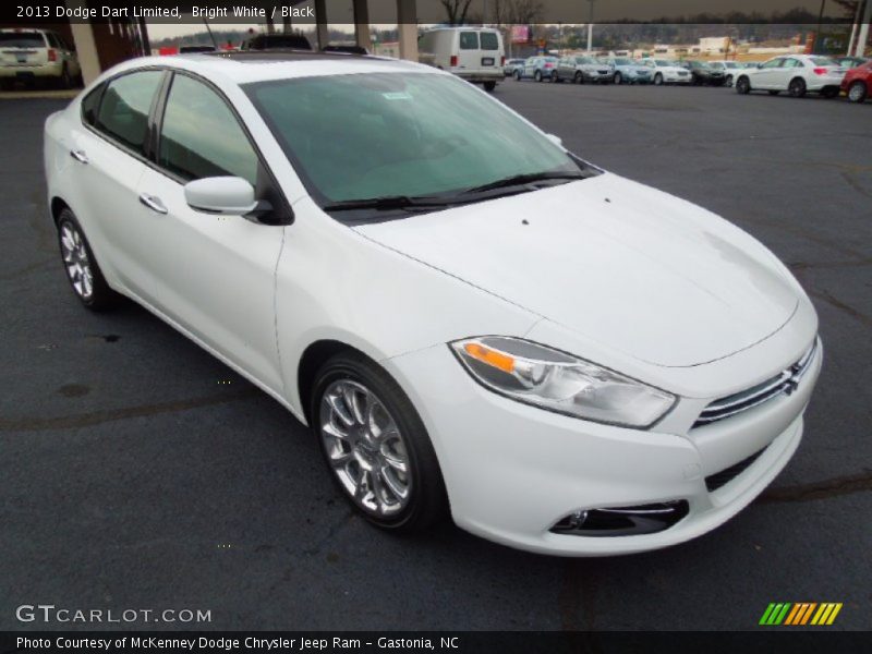 Bright White / Black 2013 Dodge Dart Limited