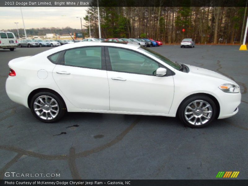 Bright White / Black 2013 Dodge Dart Limited