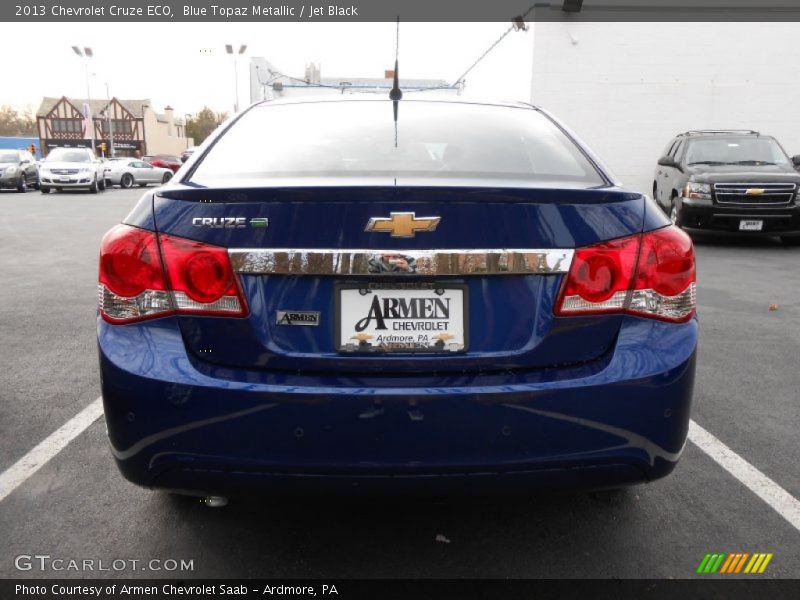 Blue Topaz Metallic / Jet Black 2013 Chevrolet Cruze ECO