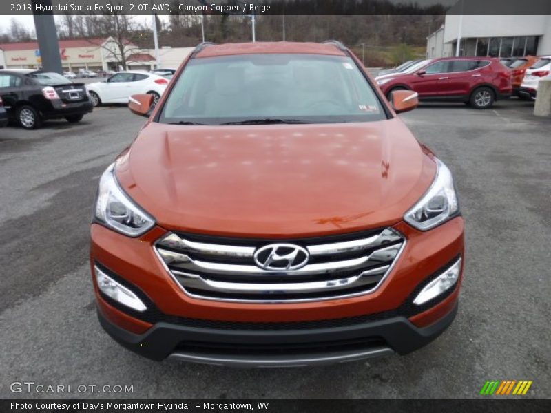 Canyon Copper / Beige 2013 Hyundai Santa Fe Sport 2.0T AWD