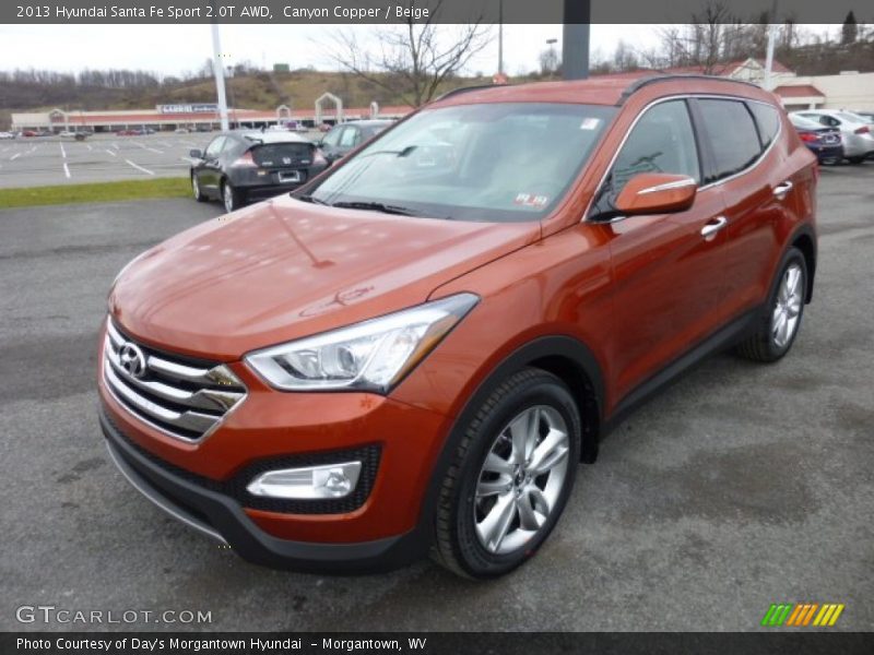 Canyon Copper / Beige 2013 Hyundai Santa Fe Sport 2.0T AWD