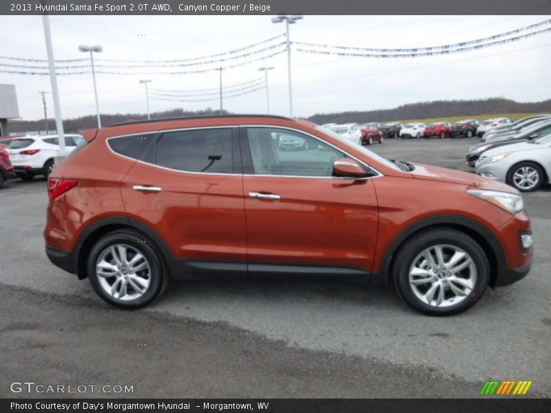 Canyon Copper / Beige 2013 Hyundai Santa Fe Sport 2.0T AWD