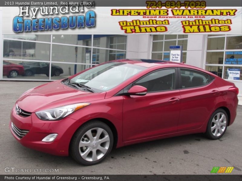 Red Allure / Black 2013 Hyundai Elantra Limited