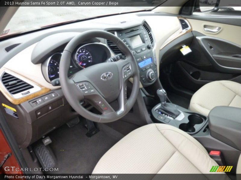Canyon Copper / Beige 2013 Hyundai Santa Fe Sport 2.0T AWD