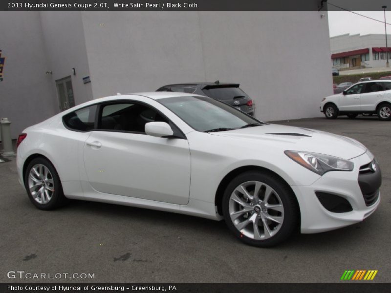 White Satin Pearl / Black Cloth 2013 Hyundai Genesis Coupe 2.0T