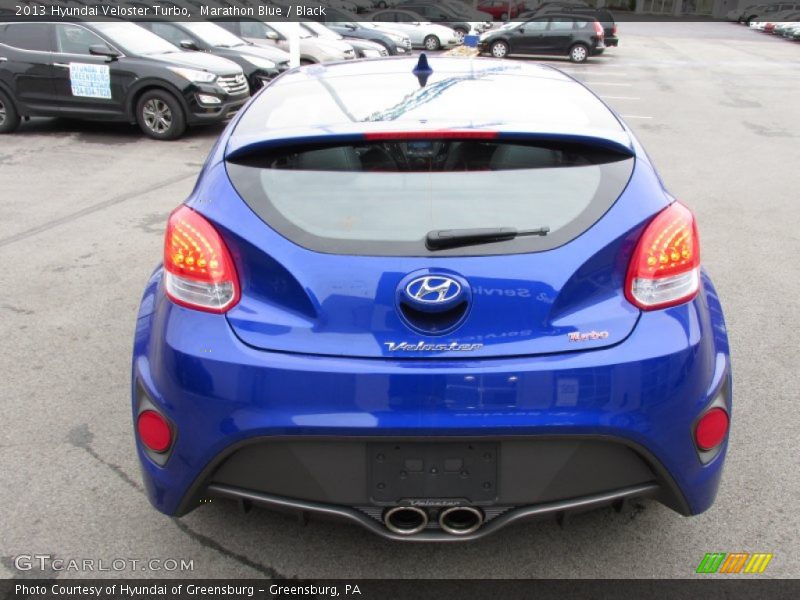 Marathon Blue / Black 2013 Hyundai Veloster Turbo
