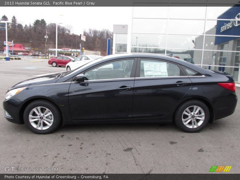 Pacific Blue Pearl / Gray 2013 Hyundai Sonata GLS