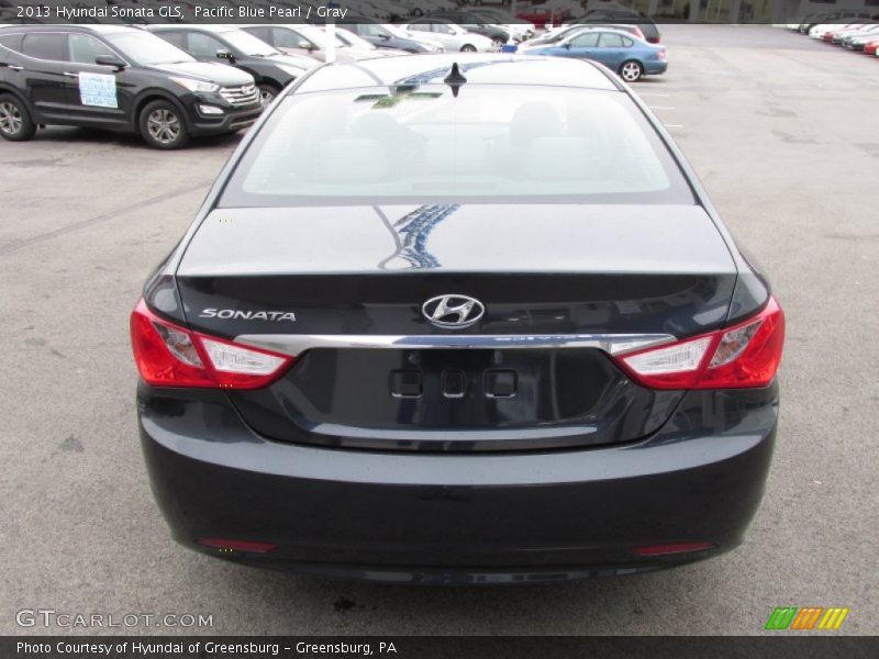 Pacific Blue Pearl / Gray 2013 Hyundai Sonata GLS