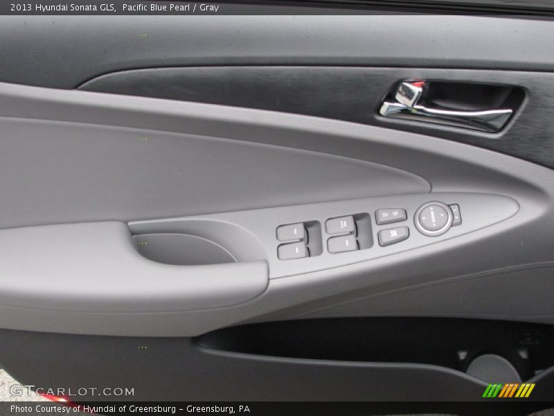 Pacific Blue Pearl / Gray 2013 Hyundai Sonata GLS