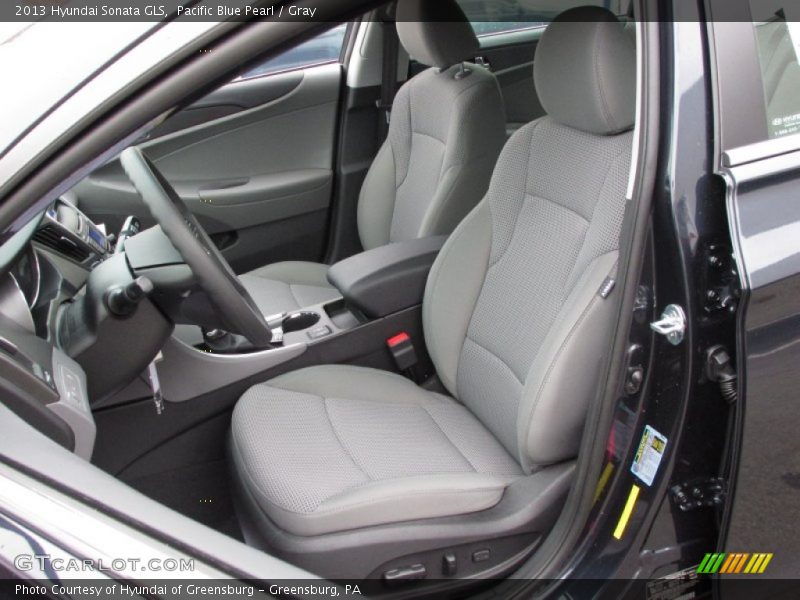 Pacific Blue Pearl / Gray 2013 Hyundai Sonata GLS