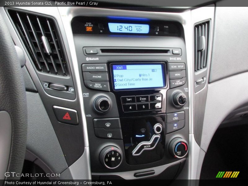 Pacific Blue Pearl / Gray 2013 Hyundai Sonata GLS