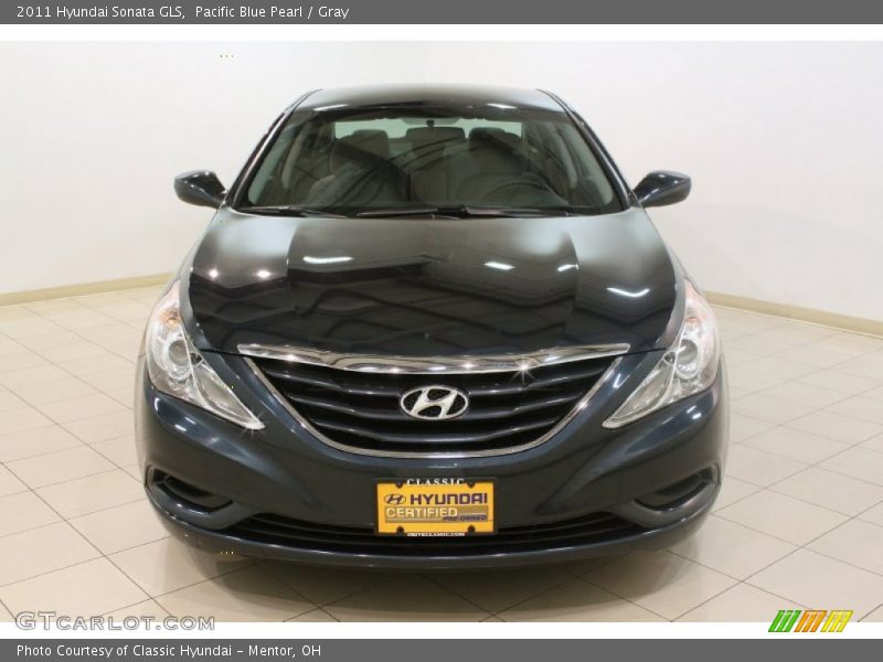 Pacific Blue Pearl / Gray 2011 Hyundai Sonata GLS