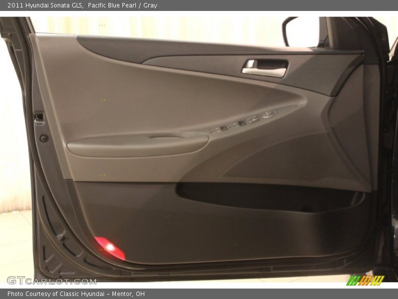Pacific Blue Pearl / Gray 2011 Hyundai Sonata GLS
