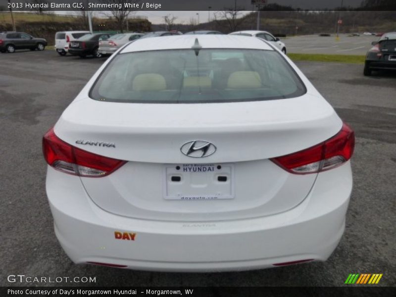 Shimmering White / Beige 2013 Hyundai Elantra GLS