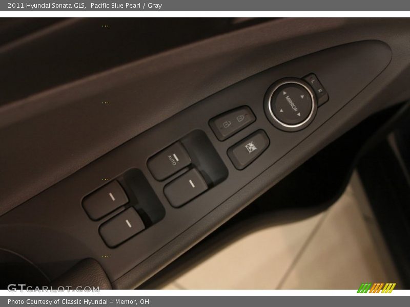 Pacific Blue Pearl / Gray 2011 Hyundai Sonata GLS