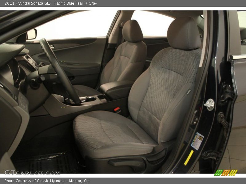 Pacific Blue Pearl / Gray 2011 Hyundai Sonata GLS