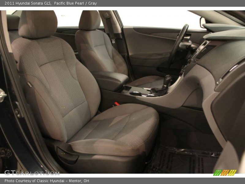 Pacific Blue Pearl / Gray 2011 Hyundai Sonata GLS