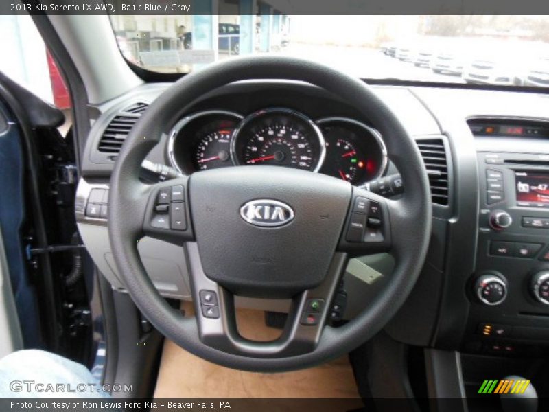 Baltic Blue / Gray 2013 Kia Sorento LX AWD