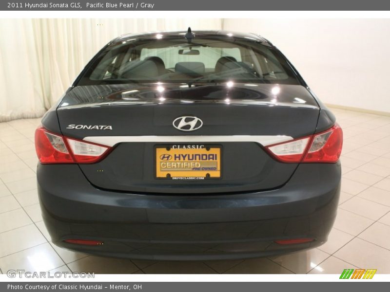 Pacific Blue Pearl / Gray 2011 Hyundai Sonata GLS