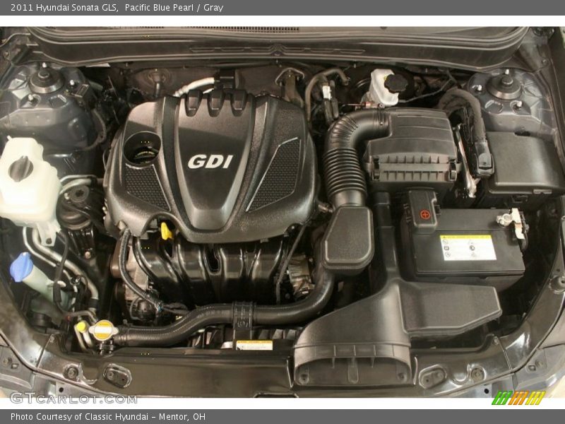 Pacific Blue Pearl / Gray 2011 Hyundai Sonata GLS