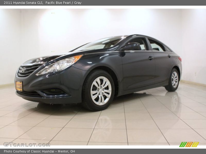 Pacific Blue Pearl / Gray 2011 Hyundai Sonata GLS