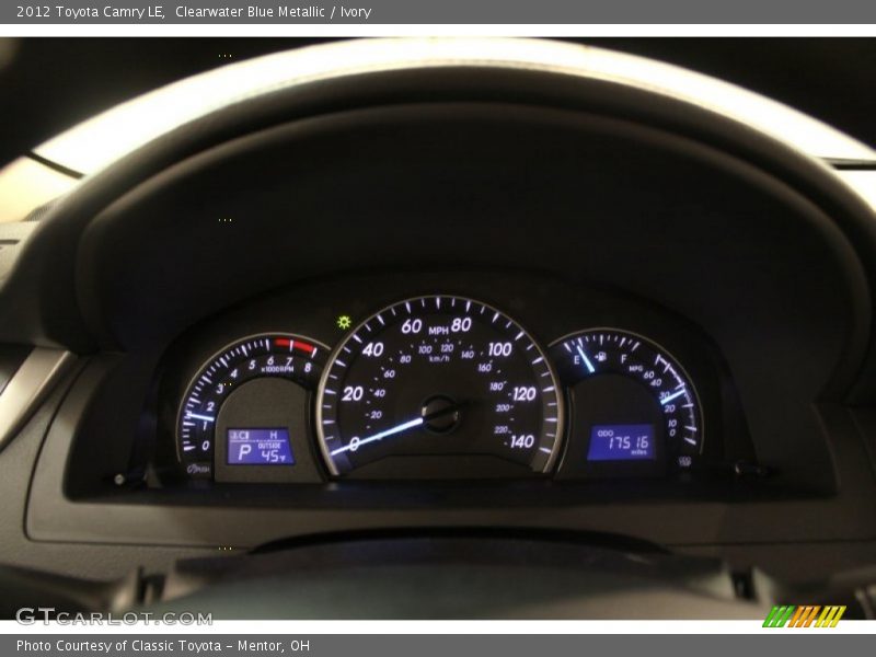 Clearwater Blue Metallic / Ivory 2012 Toyota Camry LE