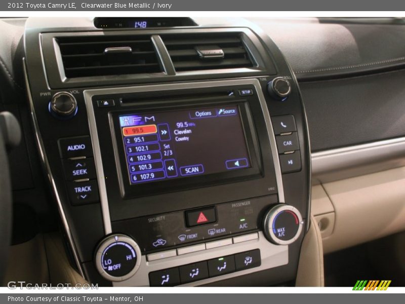Clearwater Blue Metallic / Ivory 2012 Toyota Camry LE