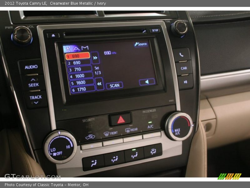 Clearwater Blue Metallic / Ivory 2012 Toyota Camry LE