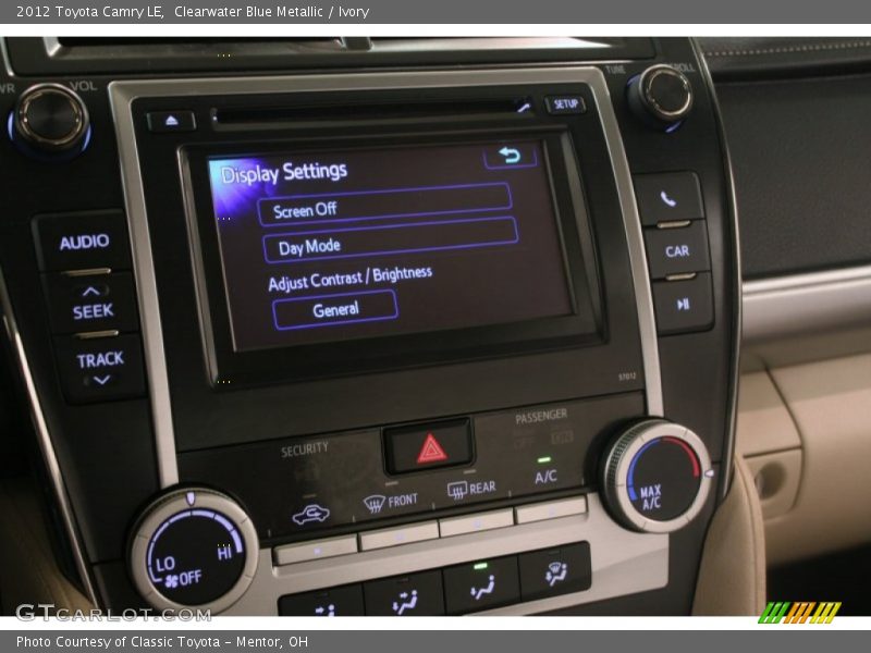 Clearwater Blue Metallic / Ivory 2012 Toyota Camry LE