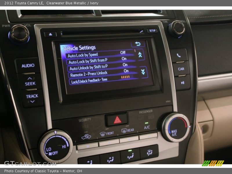 Clearwater Blue Metallic / Ivory 2012 Toyota Camry LE