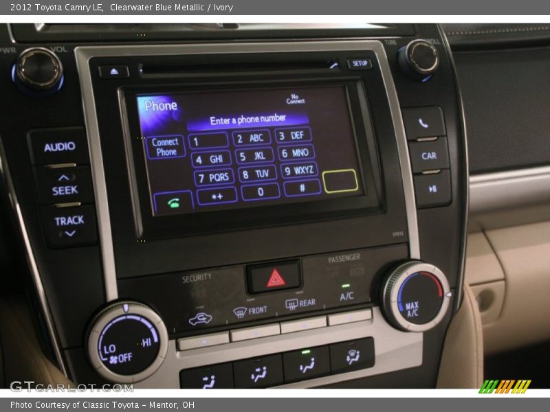 Clearwater Blue Metallic / Ivory 2012 Toyota Camry LE