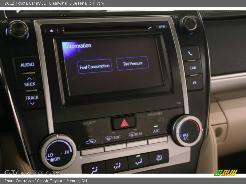 Clearwater Blue Metallic / Ivory 2012 Toyota Camry LE