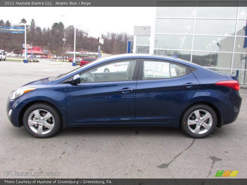 Atlantic Blue / Beige 2013 Hyundai Elantra GLS