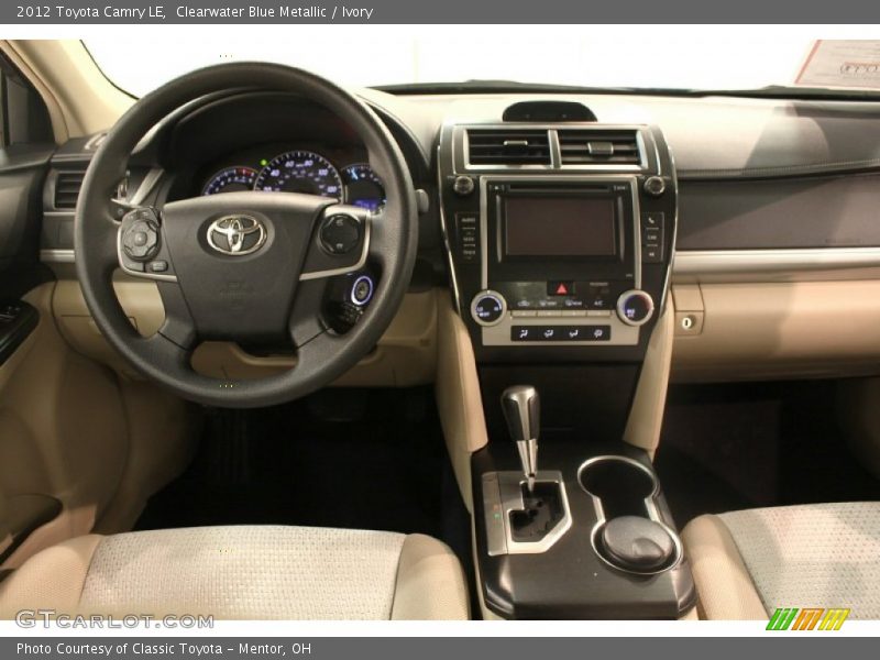 Clearwater Blue Metallic / Ivory 2012 Toyota Camry LE