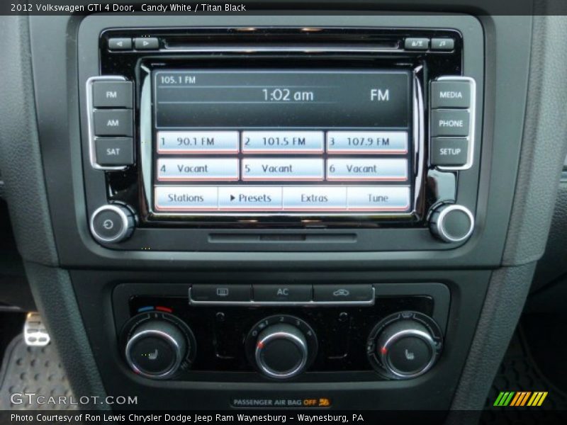 Candy White / Titan Black 2012 Volkswagen GTI 4 Door