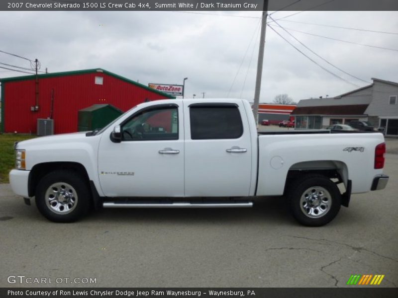 Summit White / Dark Titanium Gray 2007 Chevrolet Silverado 1500 LS Crew Cab 4x4