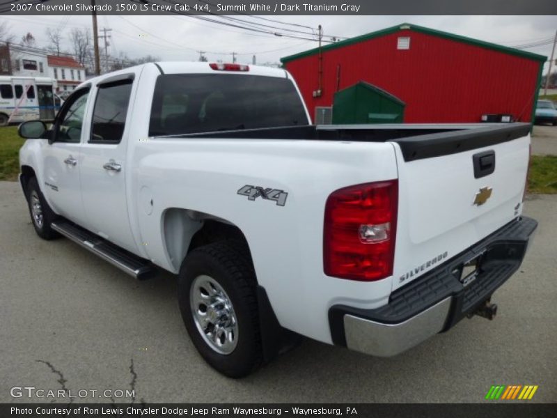 Summit White / Dark Titanium Gray 2007 Chevrolet Silverado 1500 LS Crew Cab 4x4