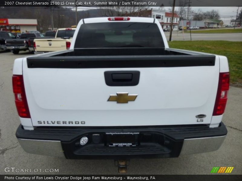 Summit White / Dark Titanium Gray 2007 Chevrolet Silverado 1500 LS Crew Cab 4x4