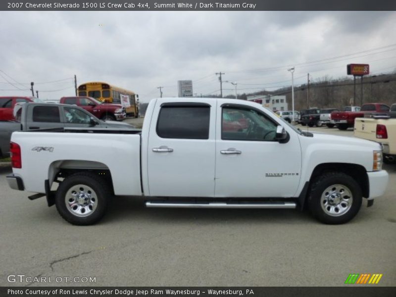 Summit White / Dark Titanium Gray 2007 Chevrolet Silverado 1500 LS Crew Cab 4x4