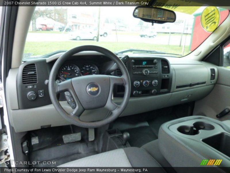 Summit White / Dark Titanium Gray 2007 Chevrolet Silverado 1500 LS Crew Cab 4x4