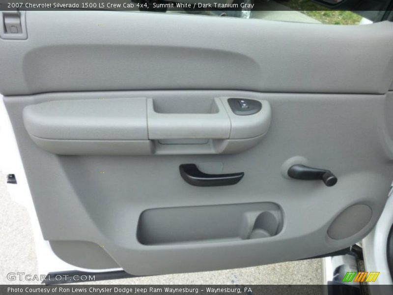 Summit White / Dark Titanium Gray 2007 Chevrolet Silverado 1500 LS Crew Cab 4x4