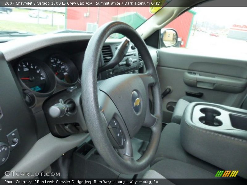 Summit White / Dark Titanium Gray 2007 Chevrolet Silverado 1500 LS Crew Cab 4x4