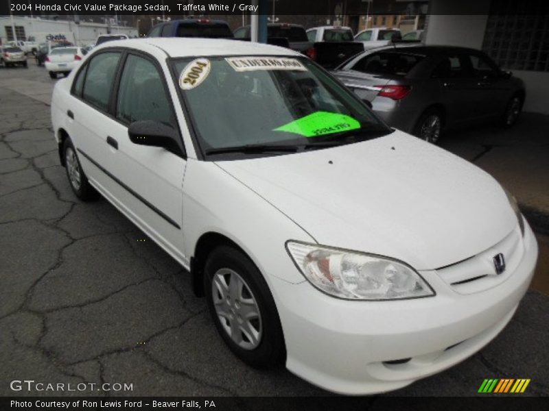 Taffeta White / Gray 2004 Honda Civic Value Package Sedan