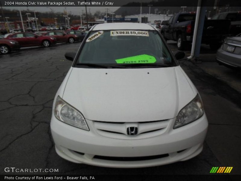 Taffeta White / Gray 2004 Honda Civic Value Package Sedan