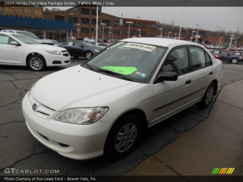 Taffeta White / Gray 2004 Honda Civic Value Package Sedan