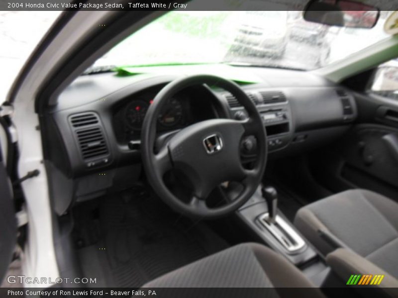 Taffeta White / Gray 2004 Honda Civic Value Package Sedan