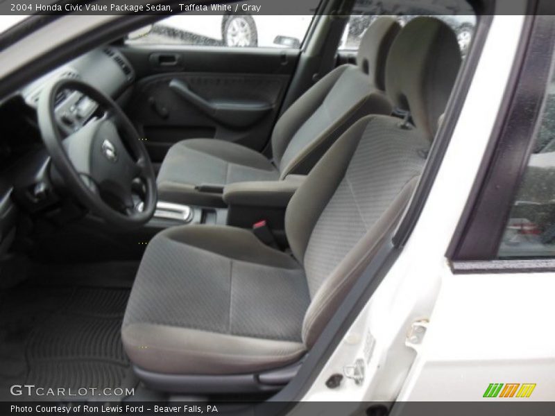 Taffeta White / Gray 2004 Honda Civic Value Package Sedan