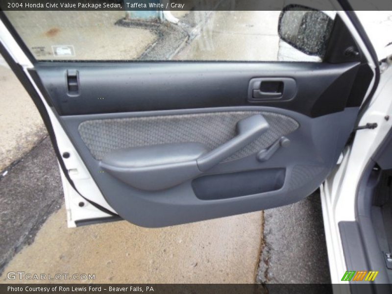 Taffeta White / Gray 2004 Honda Civic Value Package Sedan