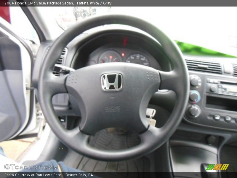Taffeta White / Gray 2004 Honda Civic Value Package Sedan
