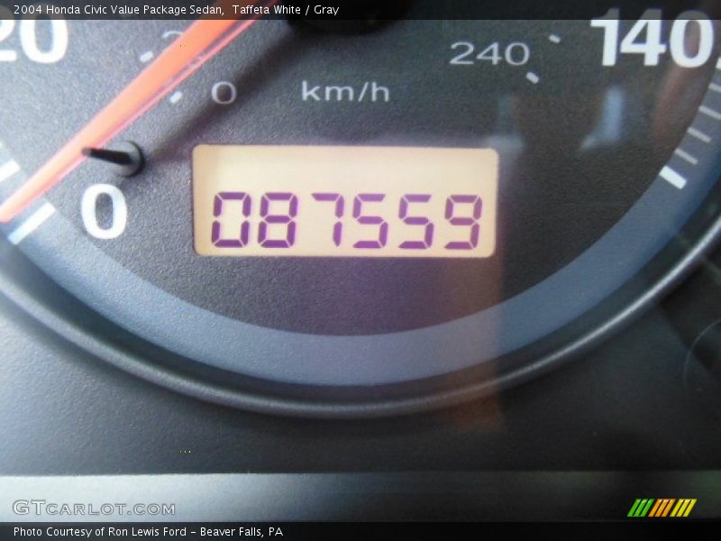 Taffeta White / Gray 2004 Honda Civic Value Package Sedan